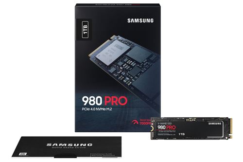 Disque SSD Interne Samsung Portable 980 PRO 1TB SSD M.2-2280 PCIe 4.0 X4 NVMe SSD