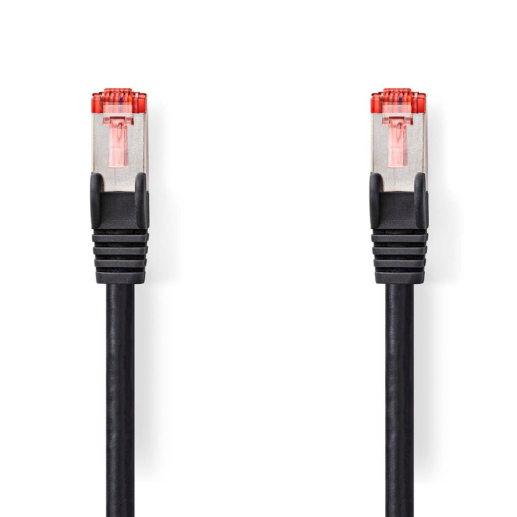 [CCGL85221RD50] Nedis Câble réseau CAT6 | RJ45 Male | RJ45 Male | S/FTP | 5.00 m | Rond | LSZH | Rouge | Label
