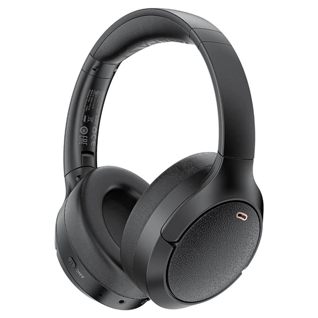  Acefast - Wireless Headset (H6) - Type-C, Bluetooth 5.3, Active Noise Reduction, IPX4, 500mAh, Hi-Fi Sound - Black