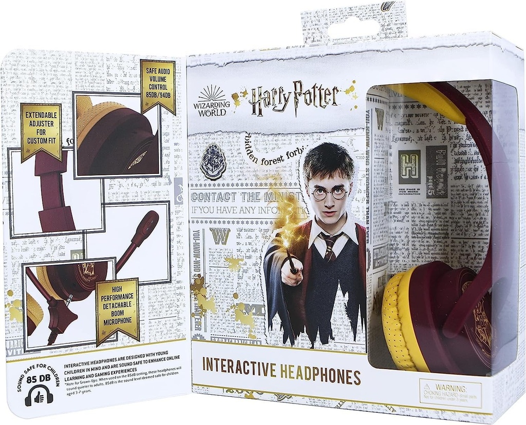 Harry Potter - Casque interactif Blason de Poudlard pour enfants avec microphone MULT Audio / Sound