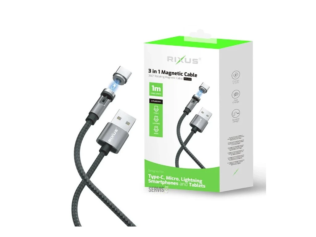 Rixus 3 in 1 Magnetic Cable