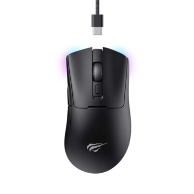 [MS966WB] Havit - Wireless Gaming Mouse (MS966WB) - 2.4GHz, 800/1600/2400/3200/6000/10000 DPI, 500mAh - Black