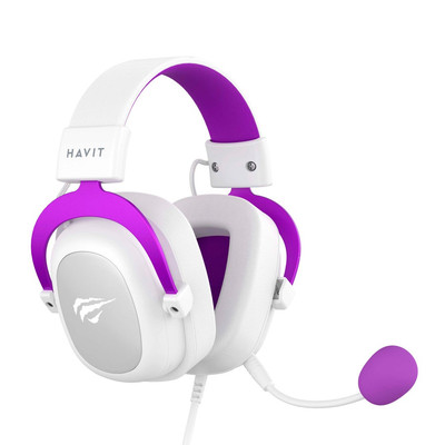 [H2002d] Havit - Gaming Headphones (H2002d) - Detachable Microphone, 53mm Speaker, Compatible with PS4/XBOX, Jack 3.5mm, 2m - Purple