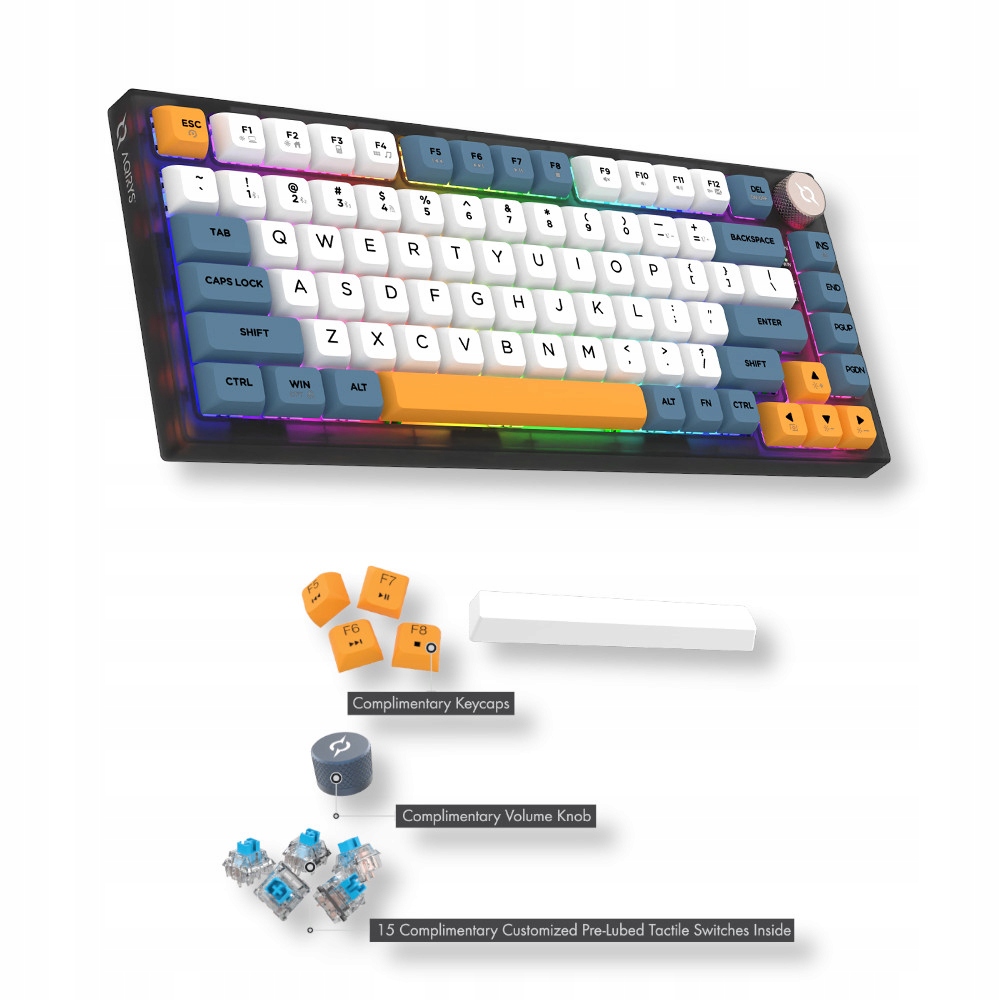 [AQRYS_LIBERTAS] Aqirys Libertas Silent Switch Mechanical Wireless Keyboard - US Layout