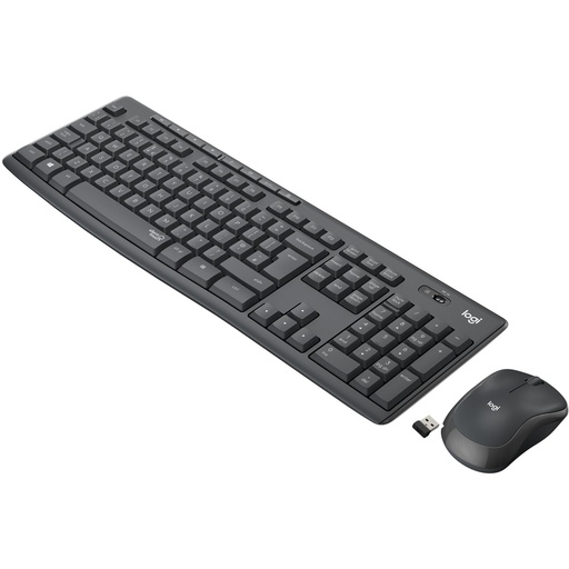 Logitech MK295 Silent Wireless Combo clavier RF sans fil Belge Noir